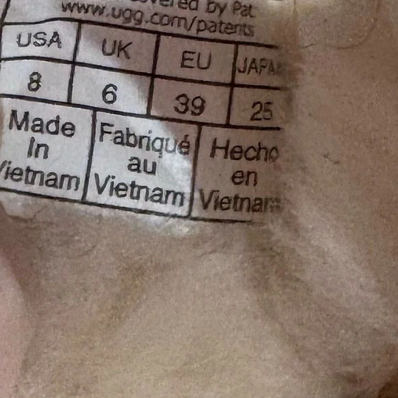 UGG Cream Slippers with Plush Lining - Picture 3 of 3